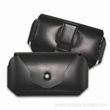 Mobile Phone Case with Fashionable Design and Magnetic Button, Made of Genuine Leather